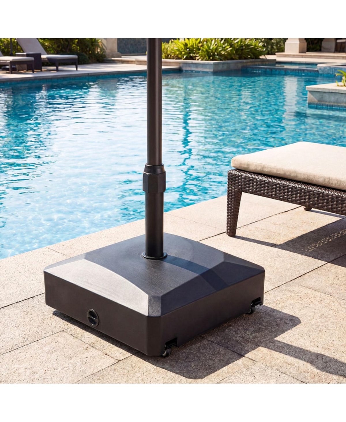 Gouun 176 lb Fillable Rolling Umbrella Base with Wheels and Locks