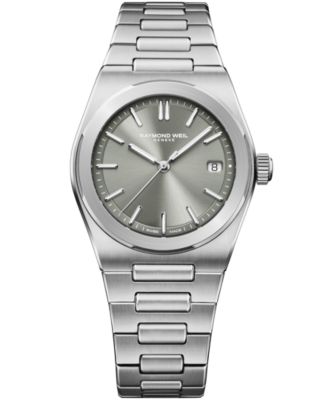 Men's Silver-Tone Stainless Steel Watch 38mm