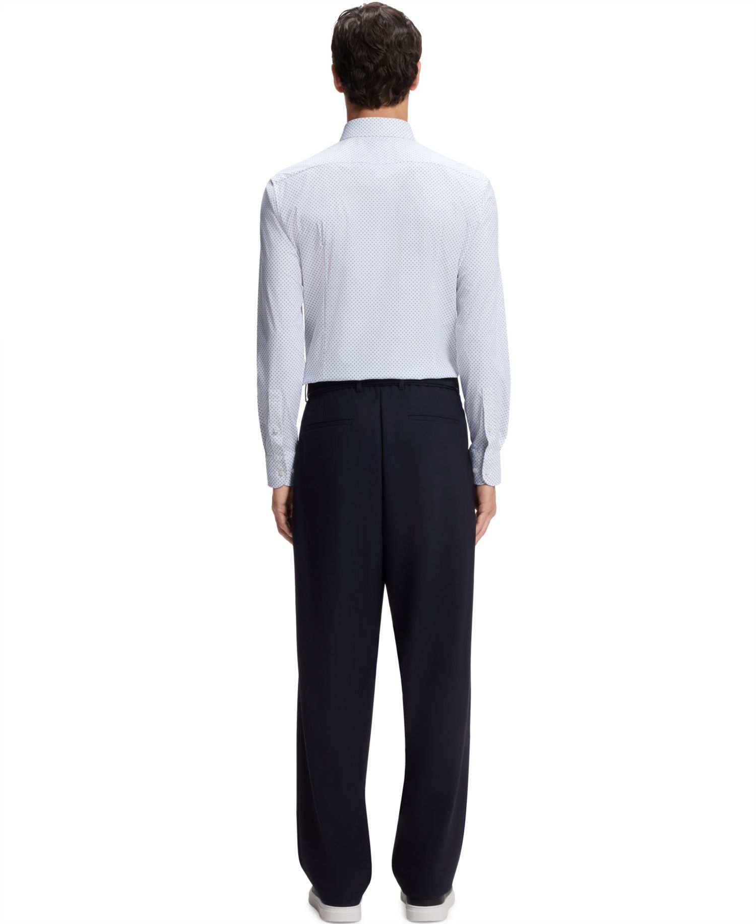 BOSS by Men's Printed Performance-Stretch Fabric Slim-Fit Dress Shirt