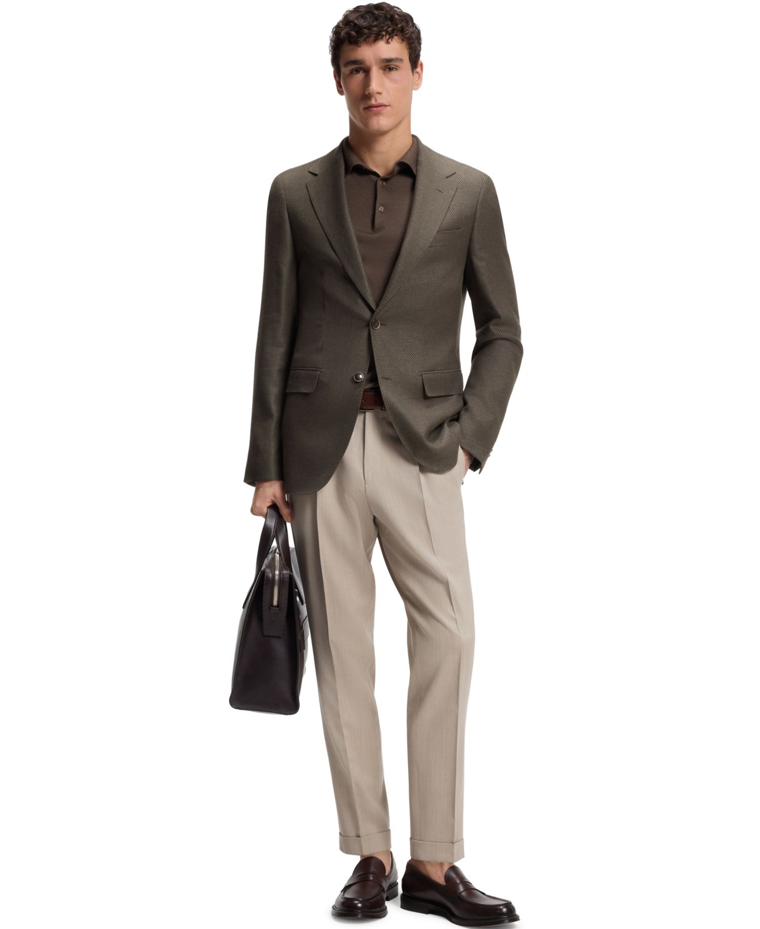 Men's Wool-Linen Regular-Fit Blazer