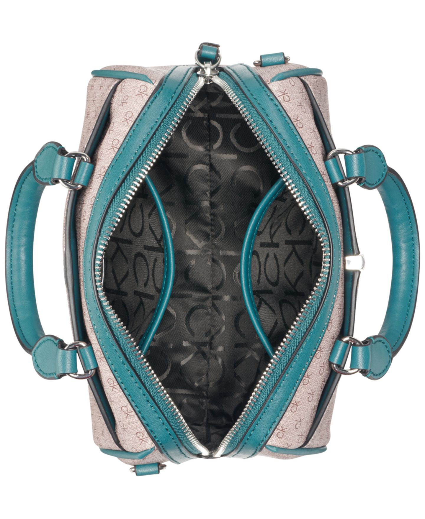 Женская сумка Calvin Klein Genevieve Mini Crossbody Handbag, цвет: Серо-коричневый / Бирюзовый — фото 4