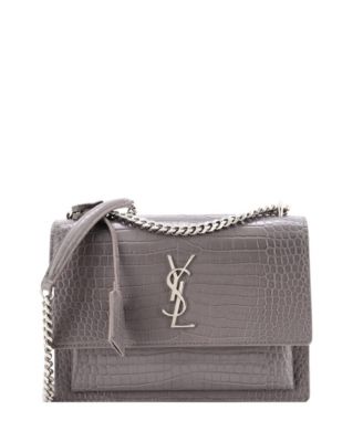 Medium Sunset Crossbody Bag Embossed Leather
