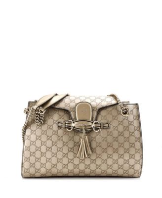 Large Emily Chain Flap Shoulder Bag Guccissima Leather