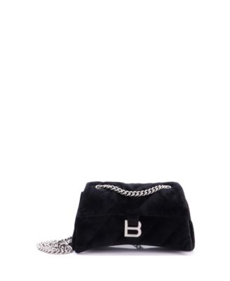 Small Crush Chain Flap Bag Quilted Velvet