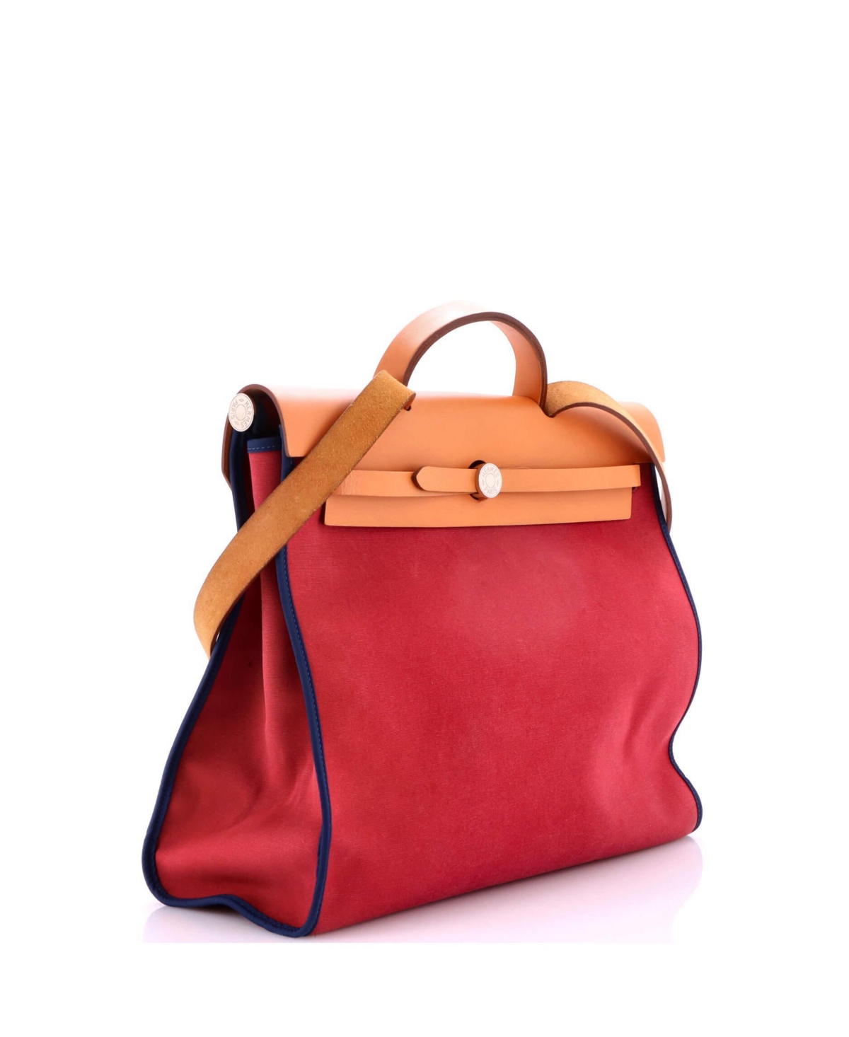 Pre-Owned HERMES Herbag Zip Leather and Toile