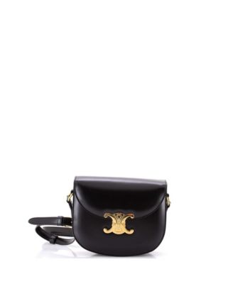 Triomphe Besace Clea Flap Bag Leather