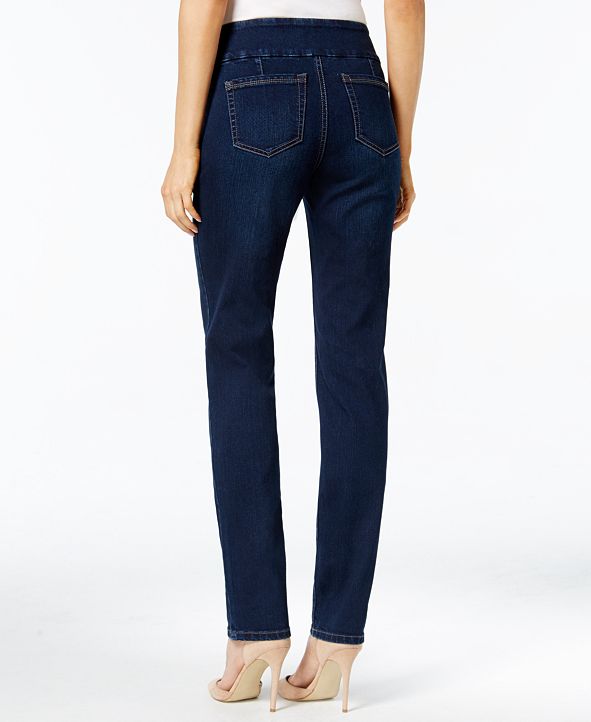 Charter Club Cambridge Pull-On Slim-Leg Jeans, Created for Macy's ...