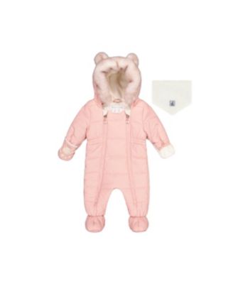 Baby Girls 3M - 18M One Piece Snowsuit for Car Seats