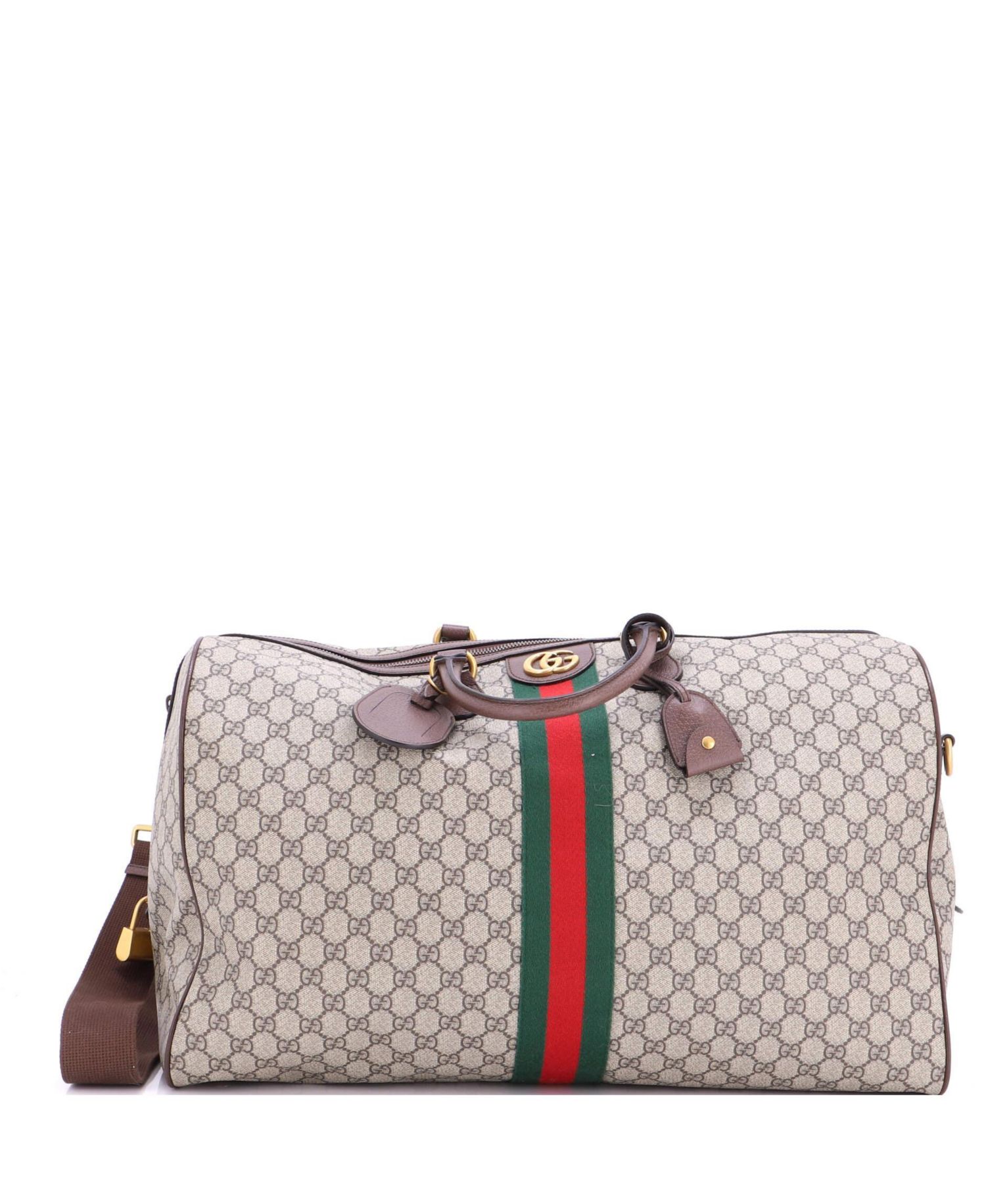 Large Ophidia Carry On Duffle Bag GG Coated Canvas