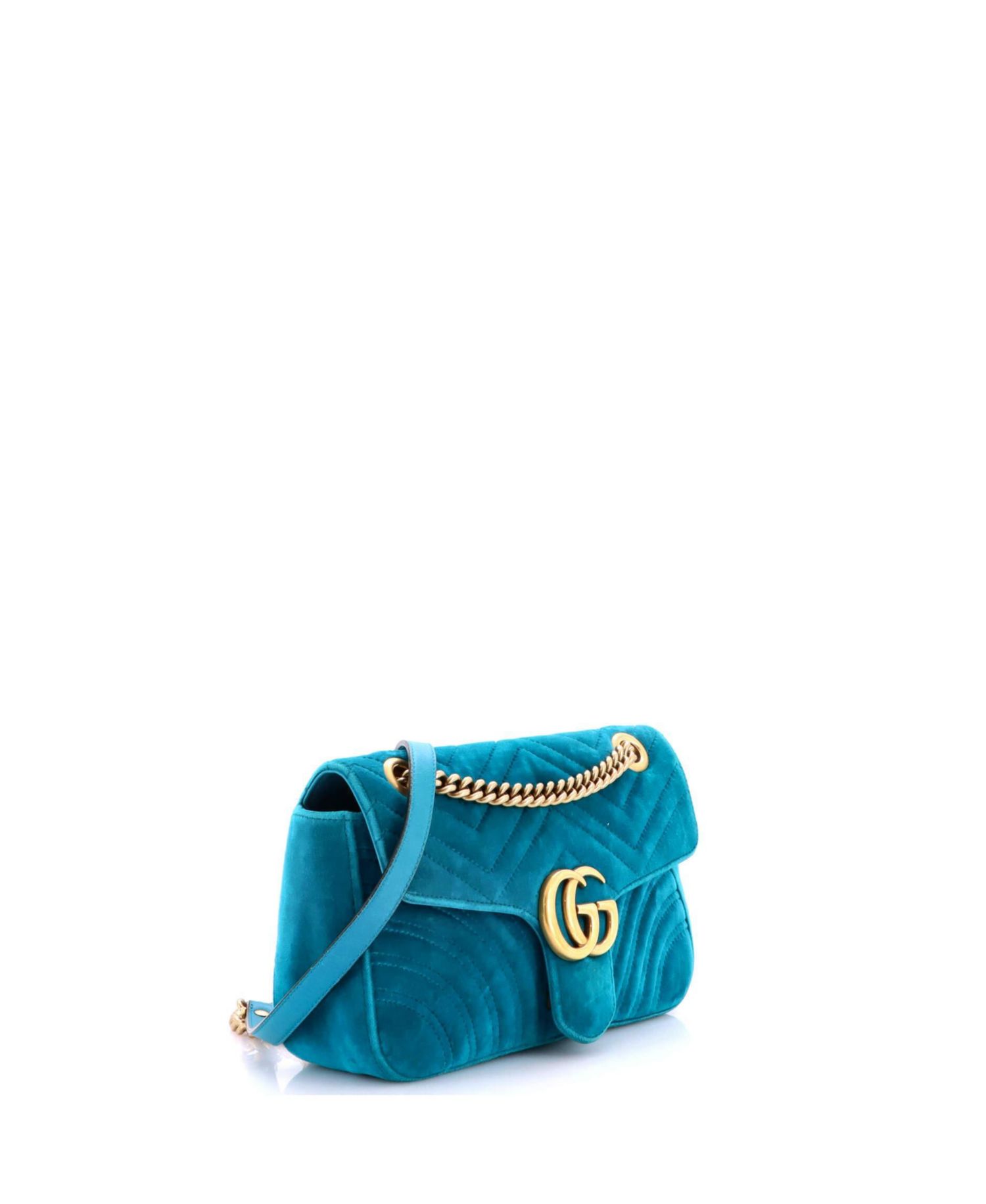 Small GG Marmont Flap Bag Matelasse Velvet