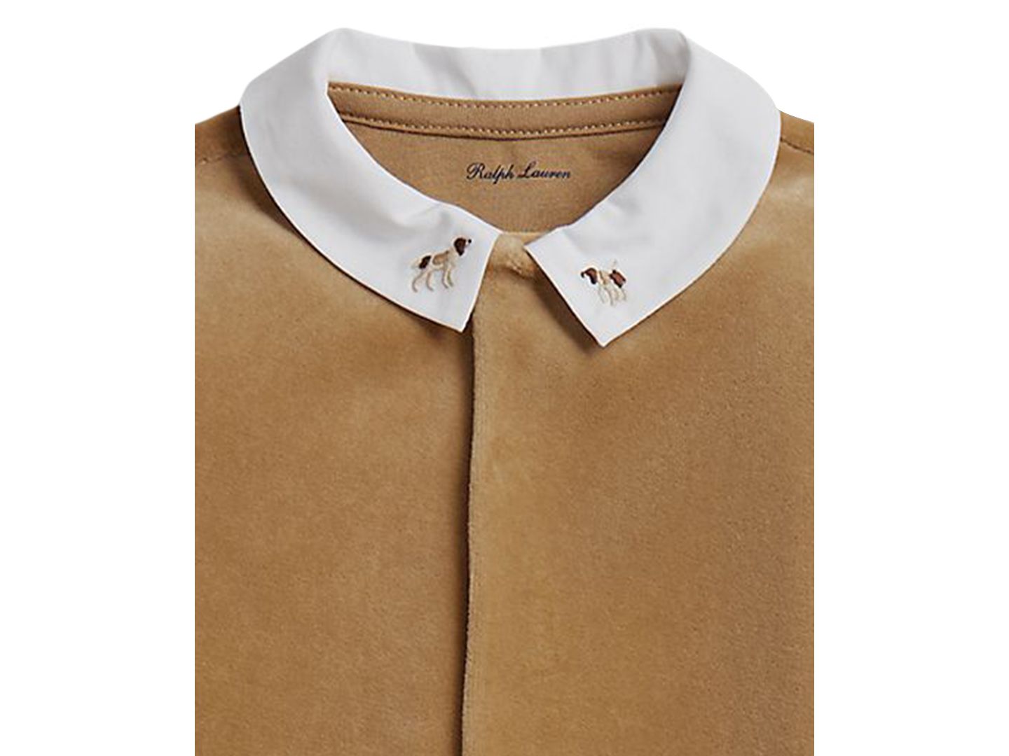 Комбинезон Polo Ralph Lauren Embroidered Velour Footed Coverall для мальчиков-малышей, цвет: Верблюжий — фото 3