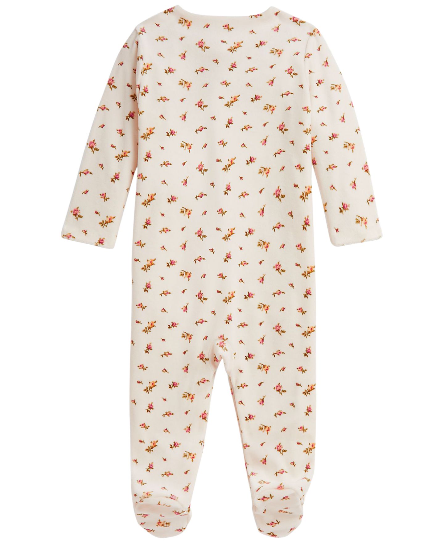 Комбинезон Polo Ralph Lauren Floral Velour Footed Coverall для девочек-малышей, цвет: Wolcott — фото 2