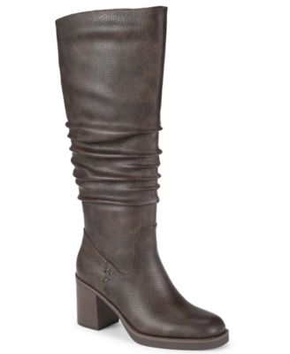 Women's Gingee Zipper Tall Square Toe Boots