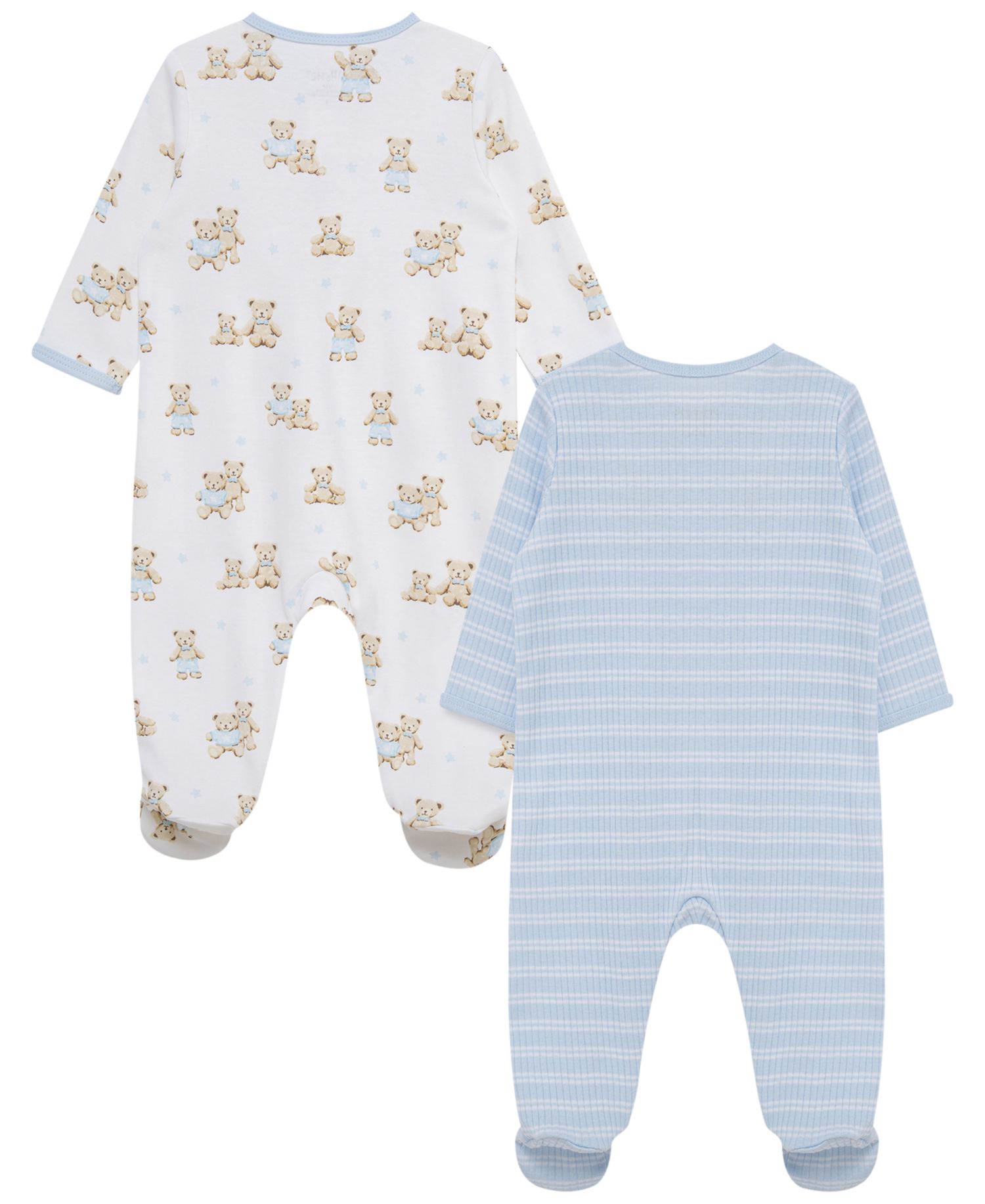 Baby Boys' Cotton Long-Sleeve Coverall, 2-Pack