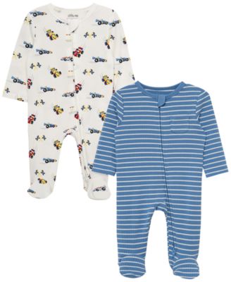 Baby Boys' Long-Sleeve Grand Prix Coverall, 2-Pack