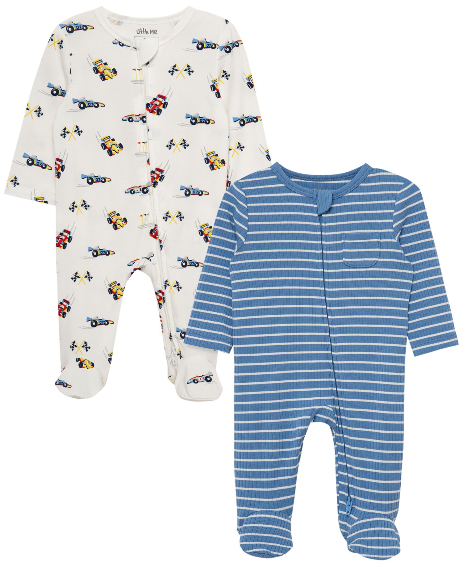 Baby Boys' Long-Sleeve Grand Prix Coverall, 2-Pack