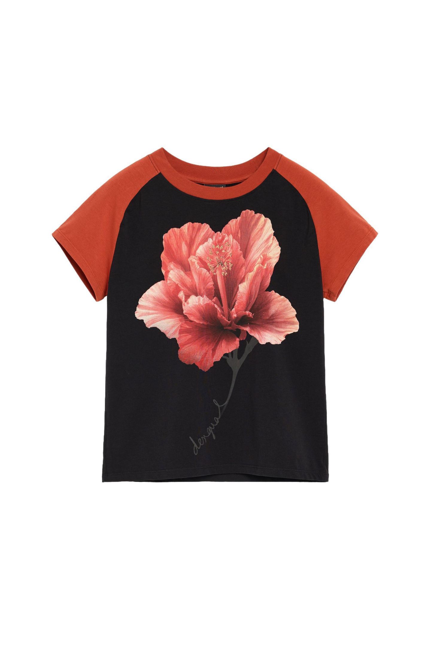 Женская футболка Desigual Printed short sleeve, цвет: Чёрный — фото 4