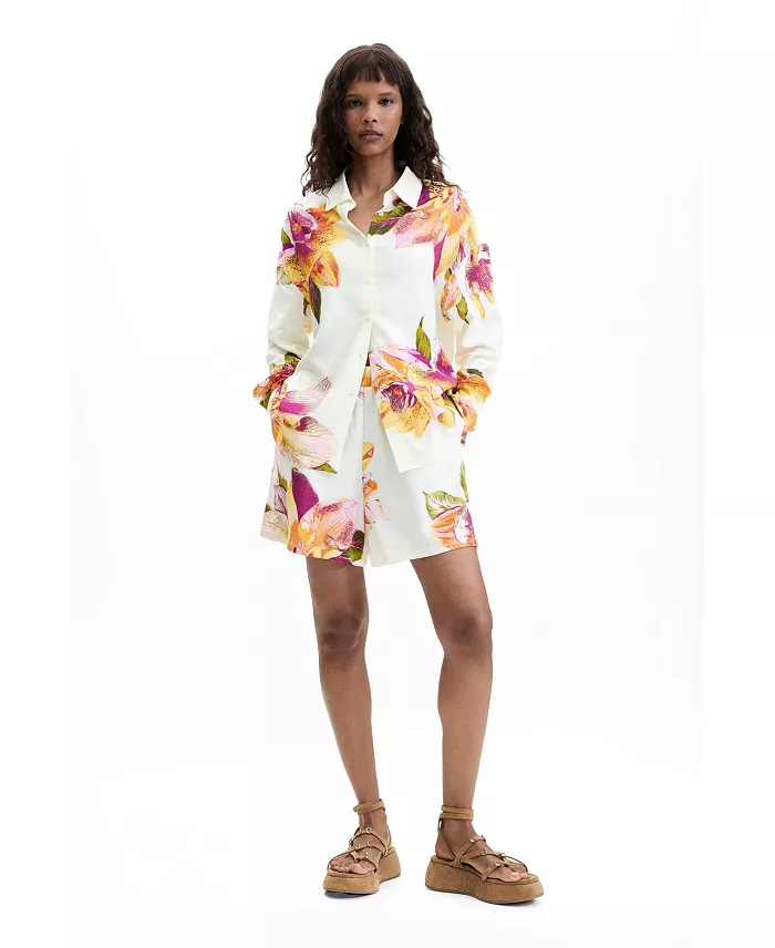 Women's Printed floral shirt - thumbnail 2