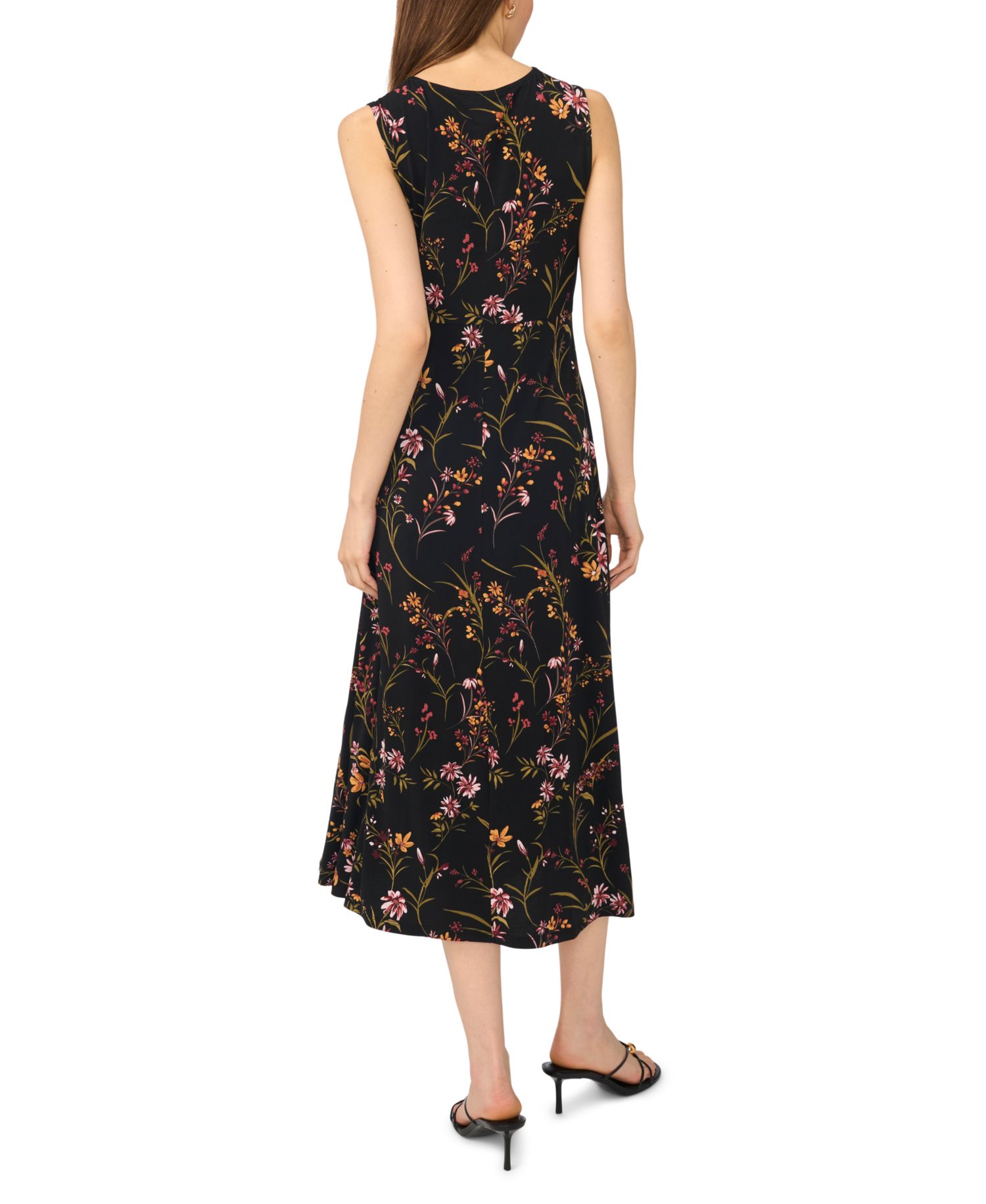 Women's V-Neck Twist Front Maxi Dress