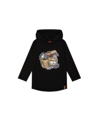 Little and Big Boy 6-12 Raglan Hooded T-Shirt
