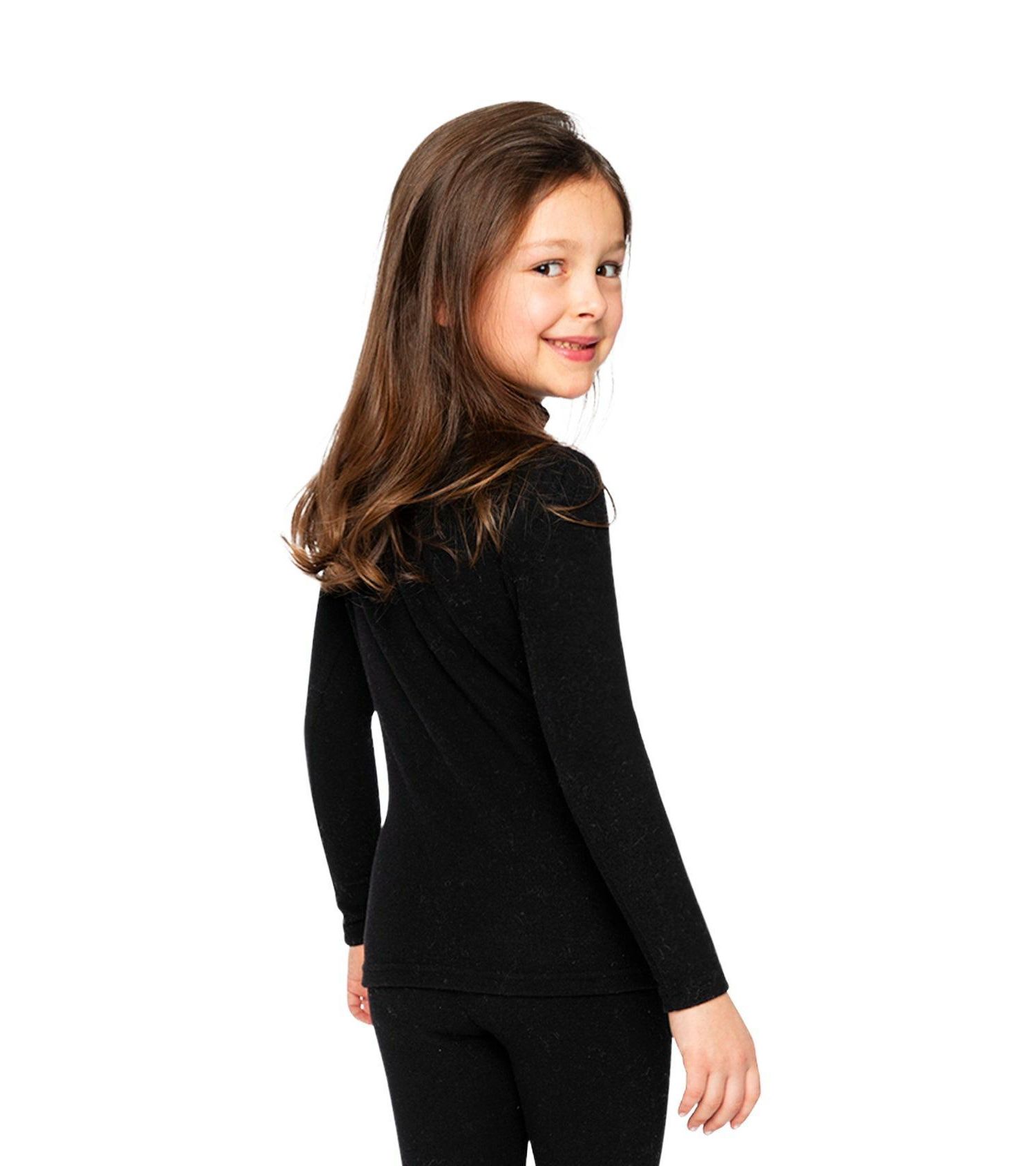 Big Girls 6-14 Brushed Rib Mock Neck Top