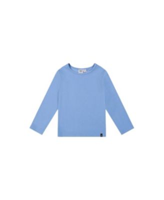 Little and Big Girl 6-14 Brushed Rib Crew Neck Top