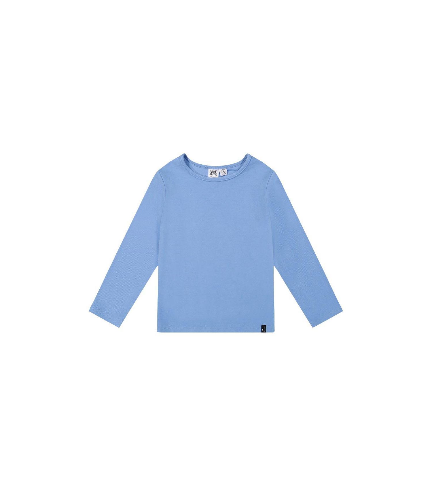 Little and Big Girl 6-14 Brushed Rib Crew Neck Top
