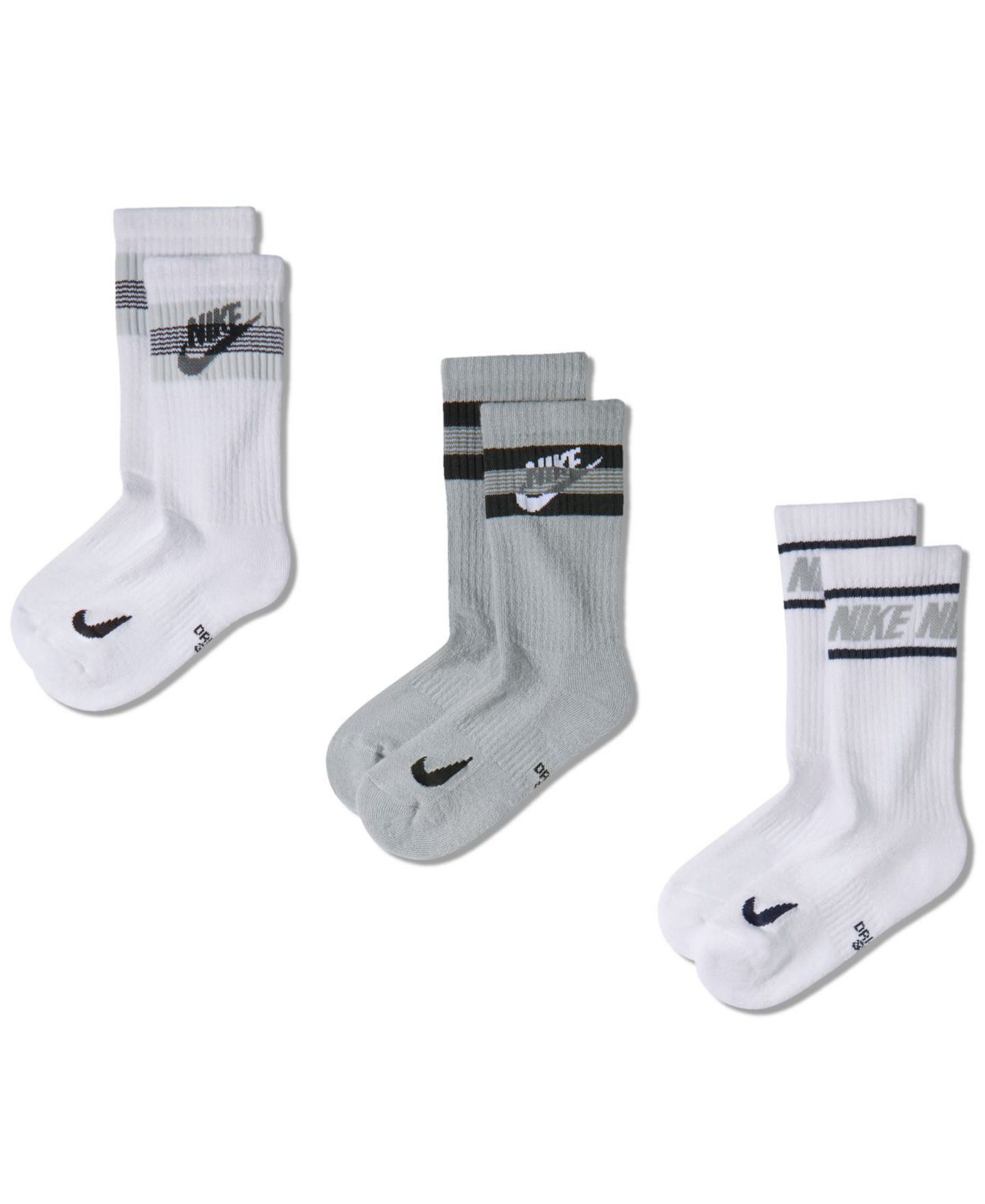 Детские носки Nike Everyday с амортизацией, набор из 6 пар, цвет: Серый / Разноцветный — фото 2
