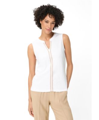 Women's Embroidered Sleeveless Shell