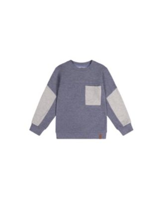 Toddler Boys 2T- 5T Color block Brushed Jersey Top with Chest Pocket