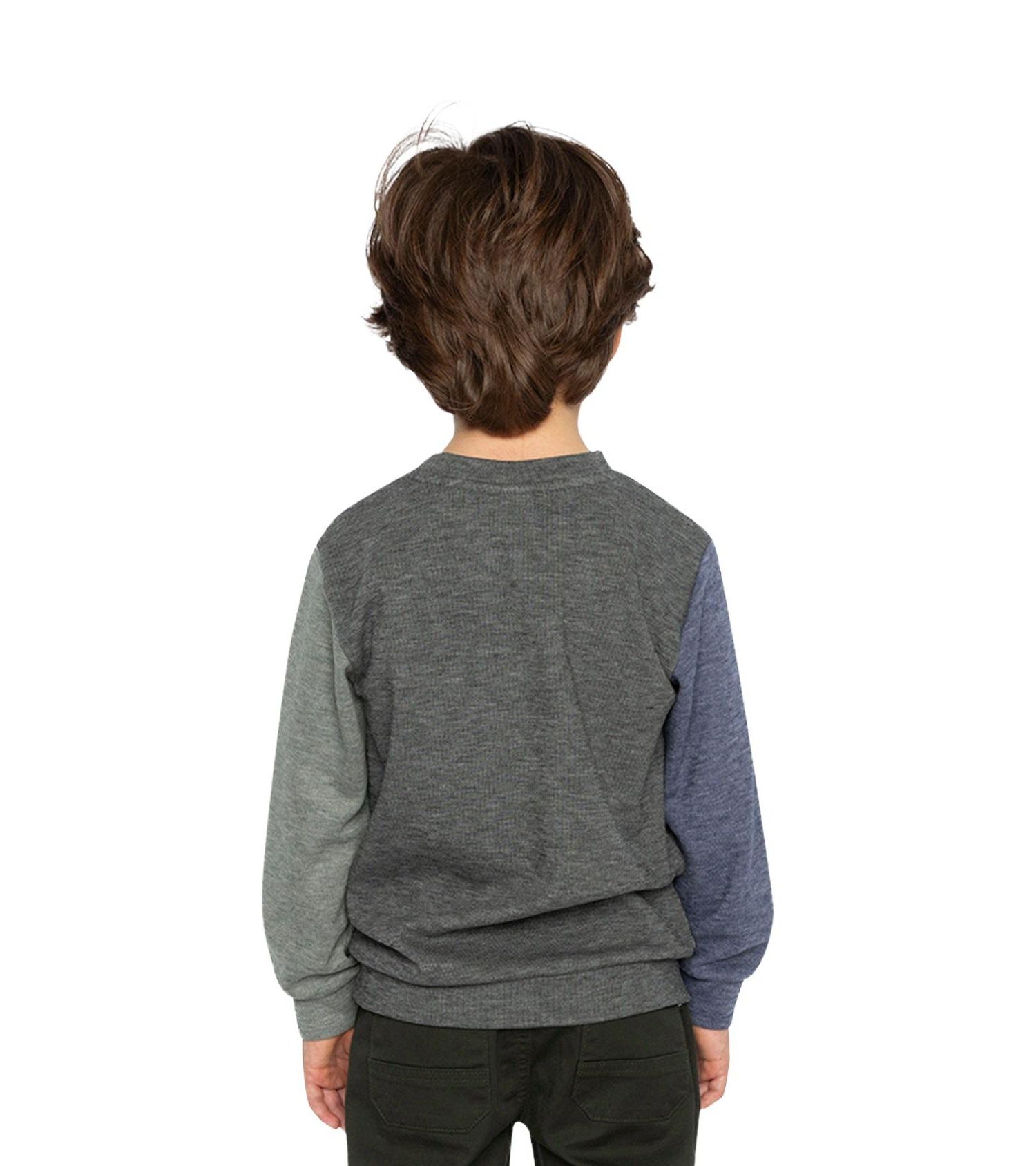 Little and Big Boy 6-12 Color block Brushed Jersey Top