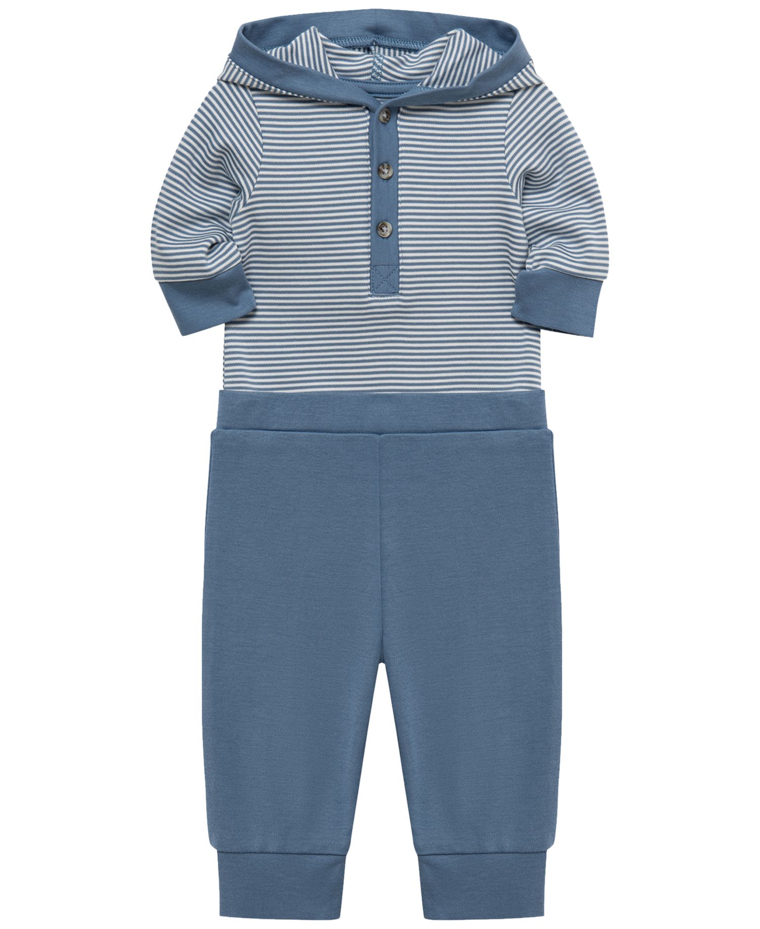 Baby Boys' Bear Long-Sleeve Hooded Bodysuit and Pants, 2-Piece Set