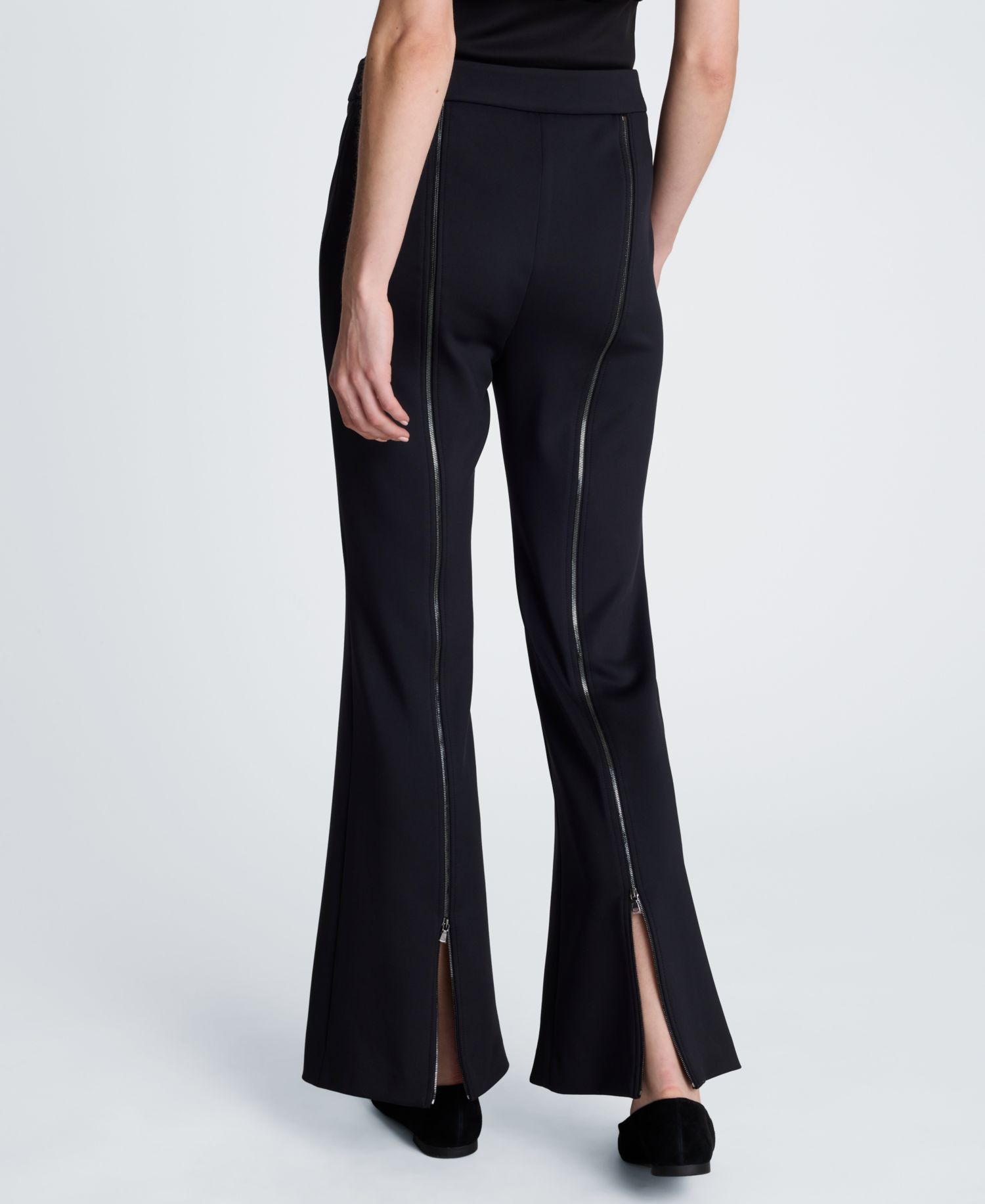 Women's High-Rise Zip-Back Flare Pants