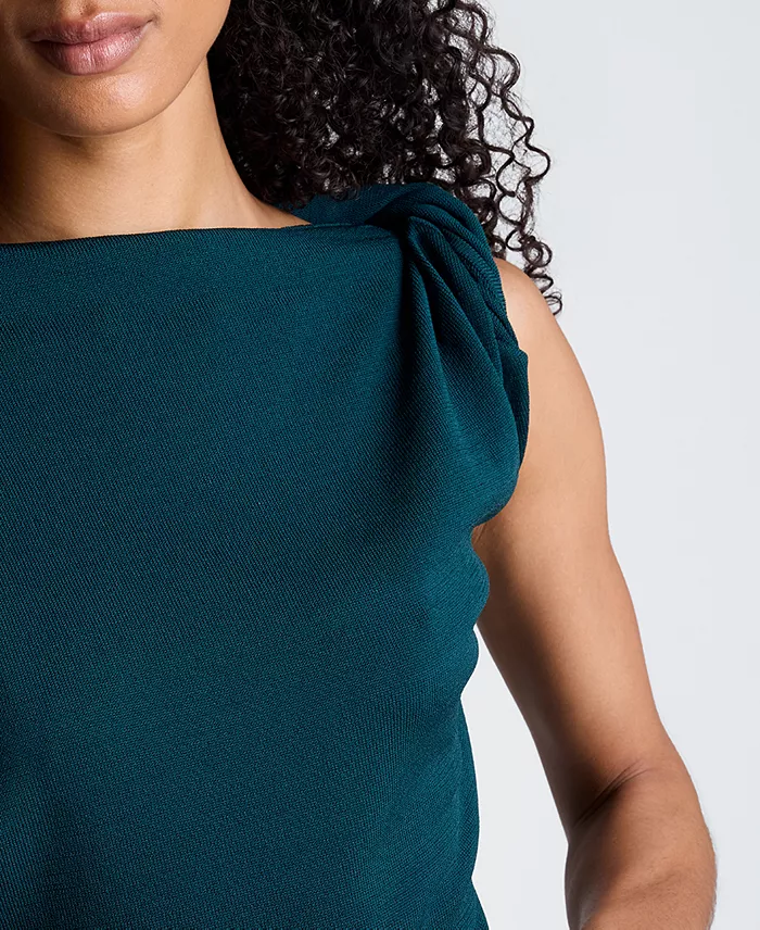 Women's Asymmetrical Draped Knit Sweater - thumbnail 9