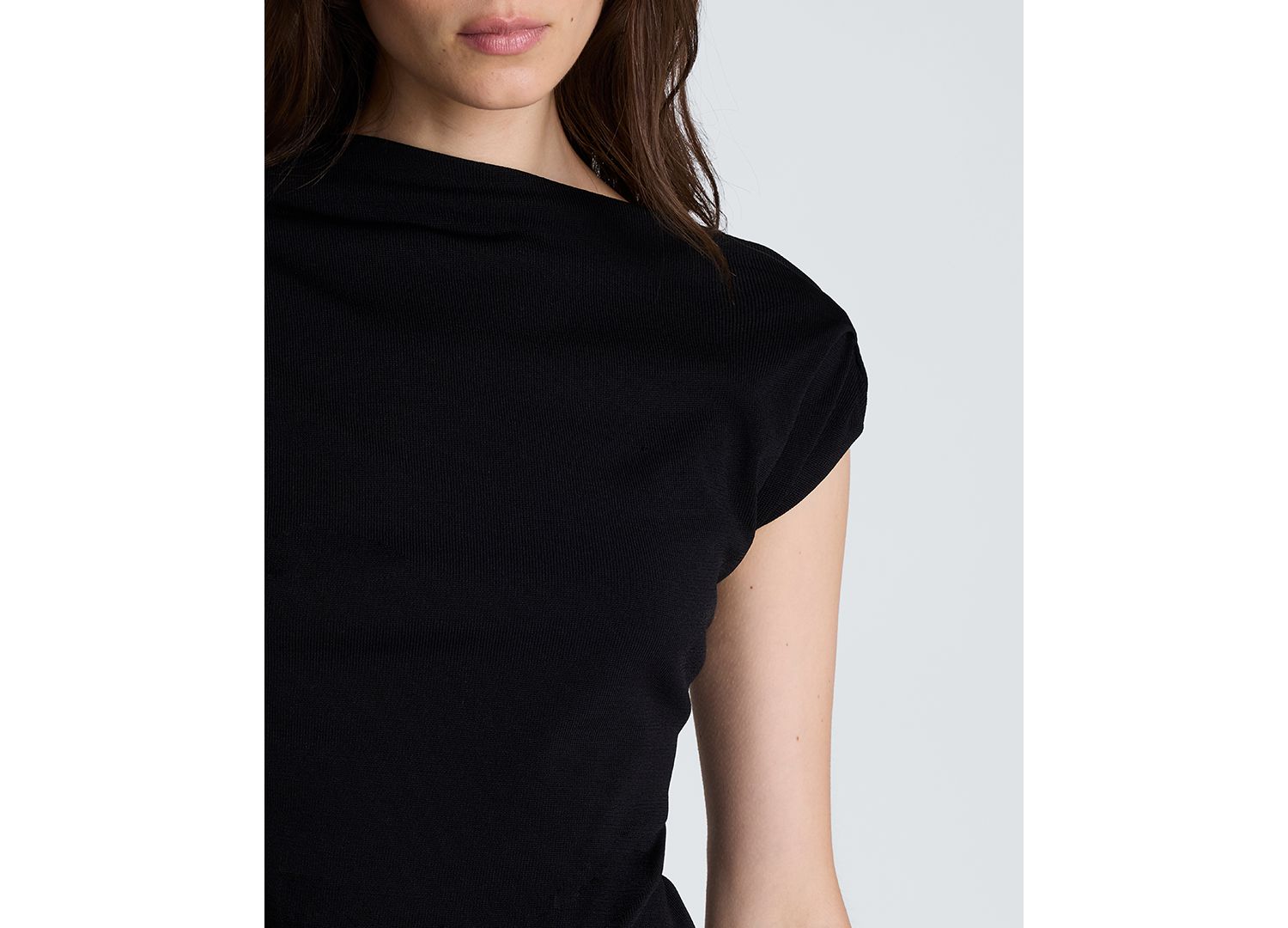 Women's Asymmetrical Draped Knit Sweater