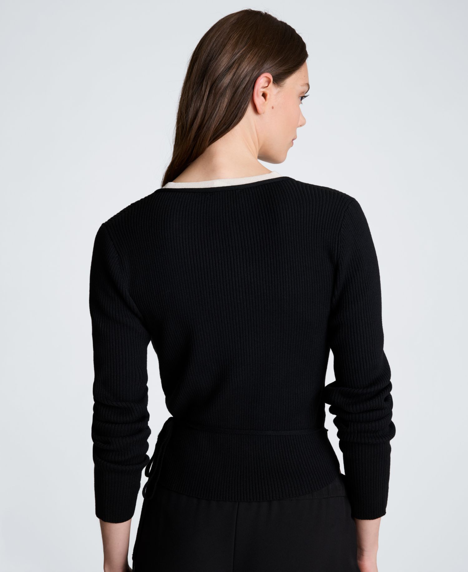 Women's Ribbed Twofer Wrap Sweater