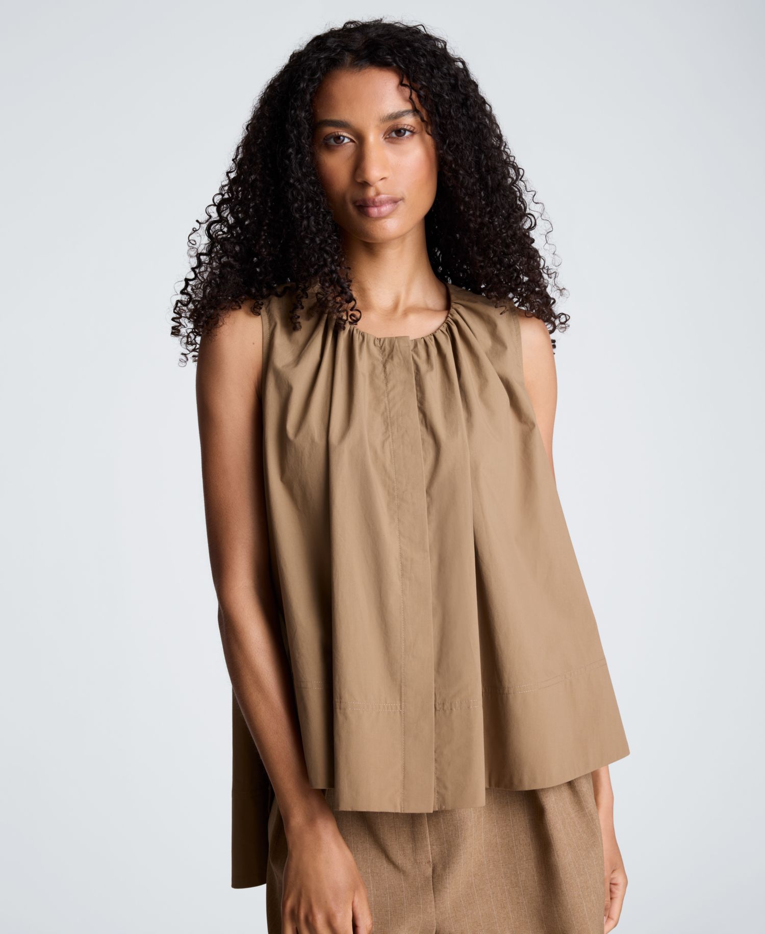 Women's High-Low Tent Poplin Top