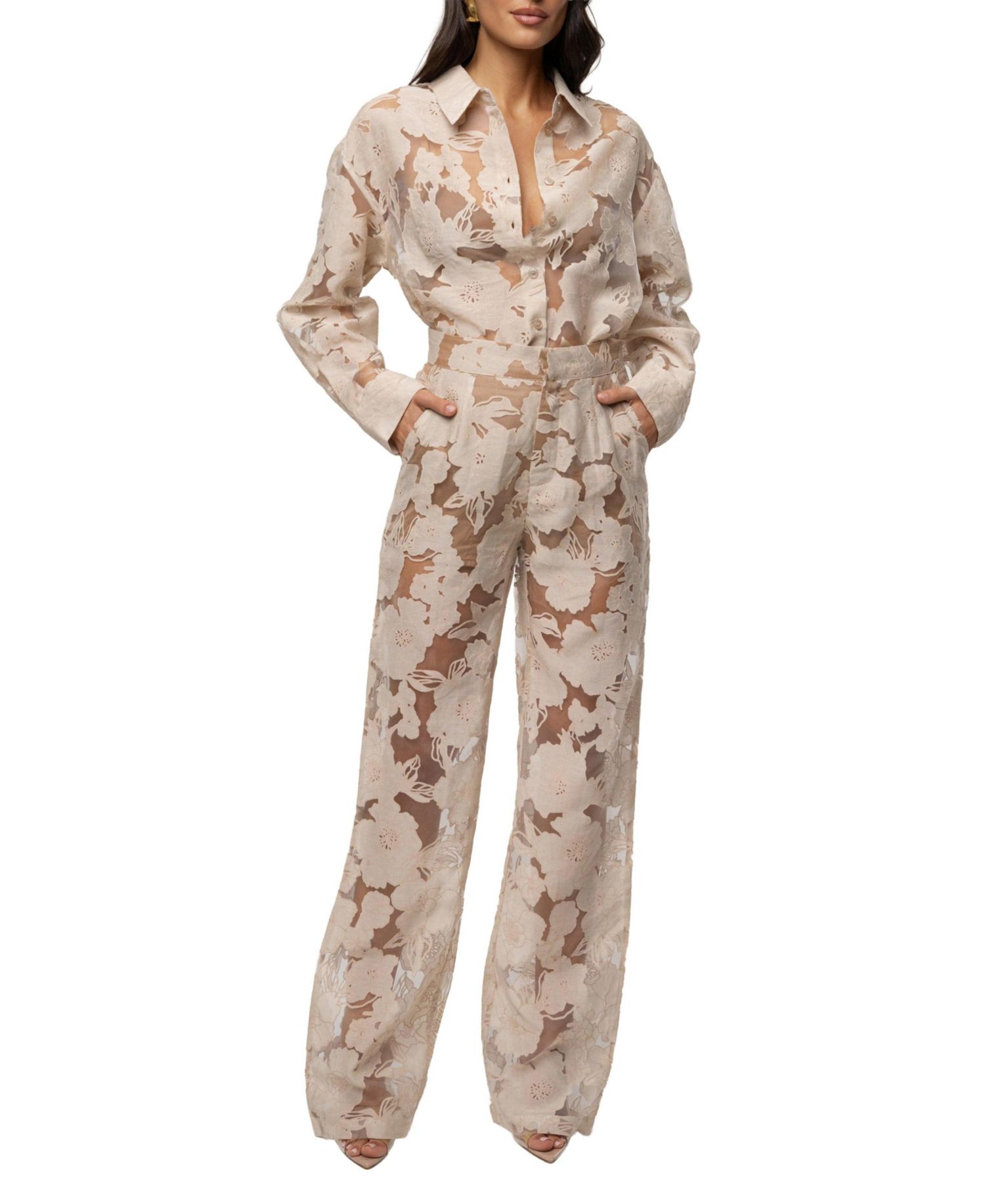Women's Organza Floral Blouse