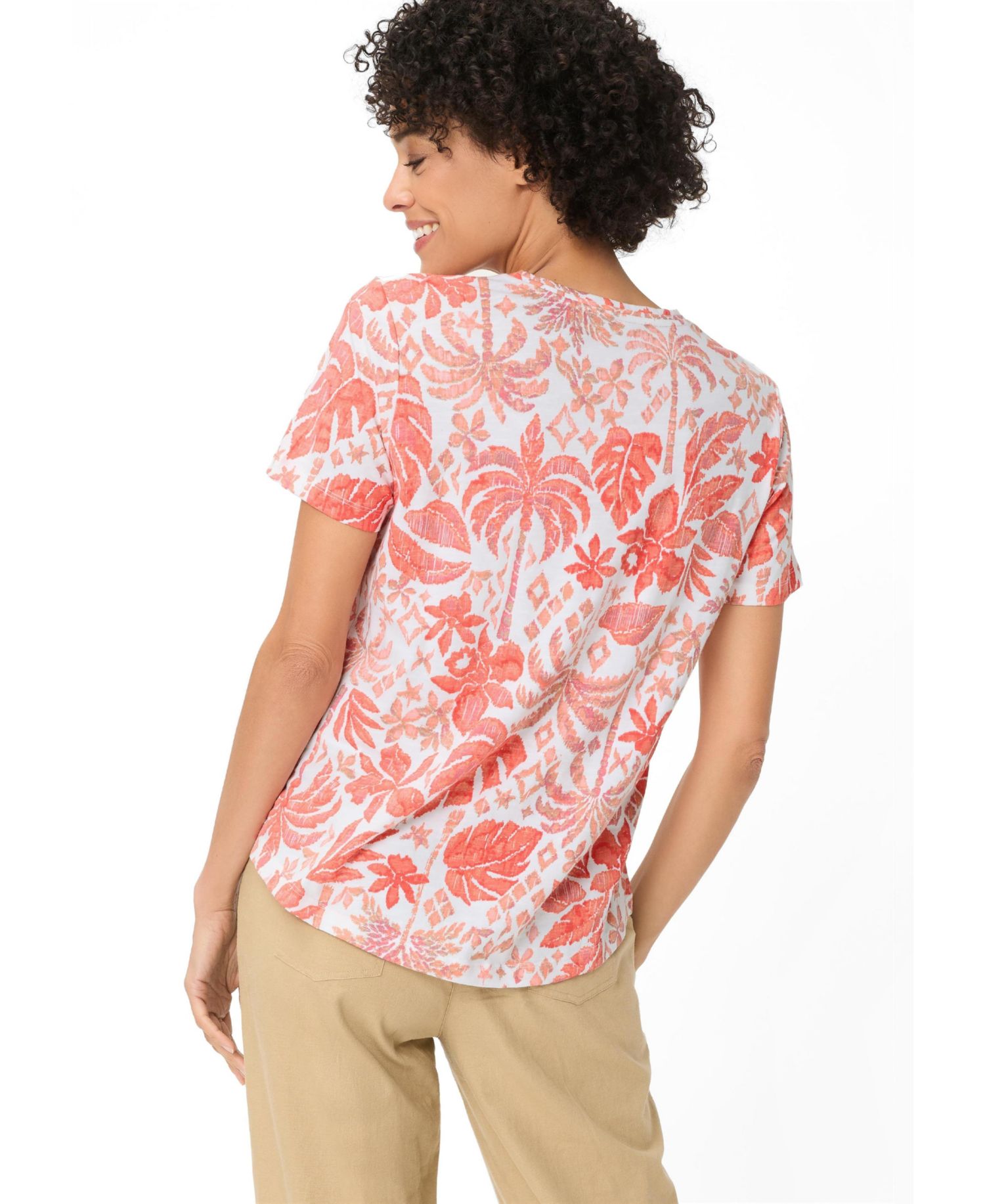 Women's Ornamental Botanic Print T-Shirt
