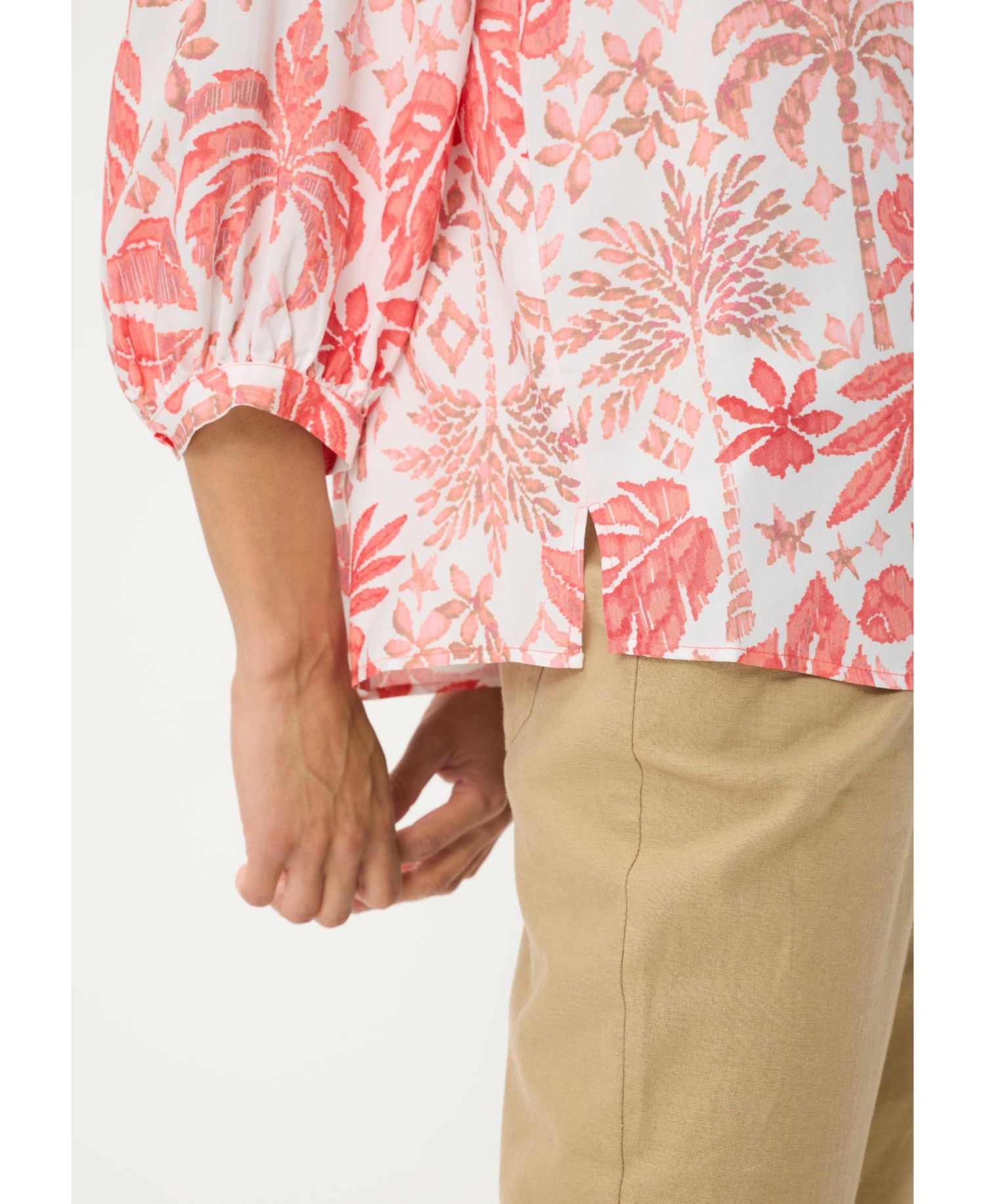 Women's Ornamental Botanic Print Tunic Shirt