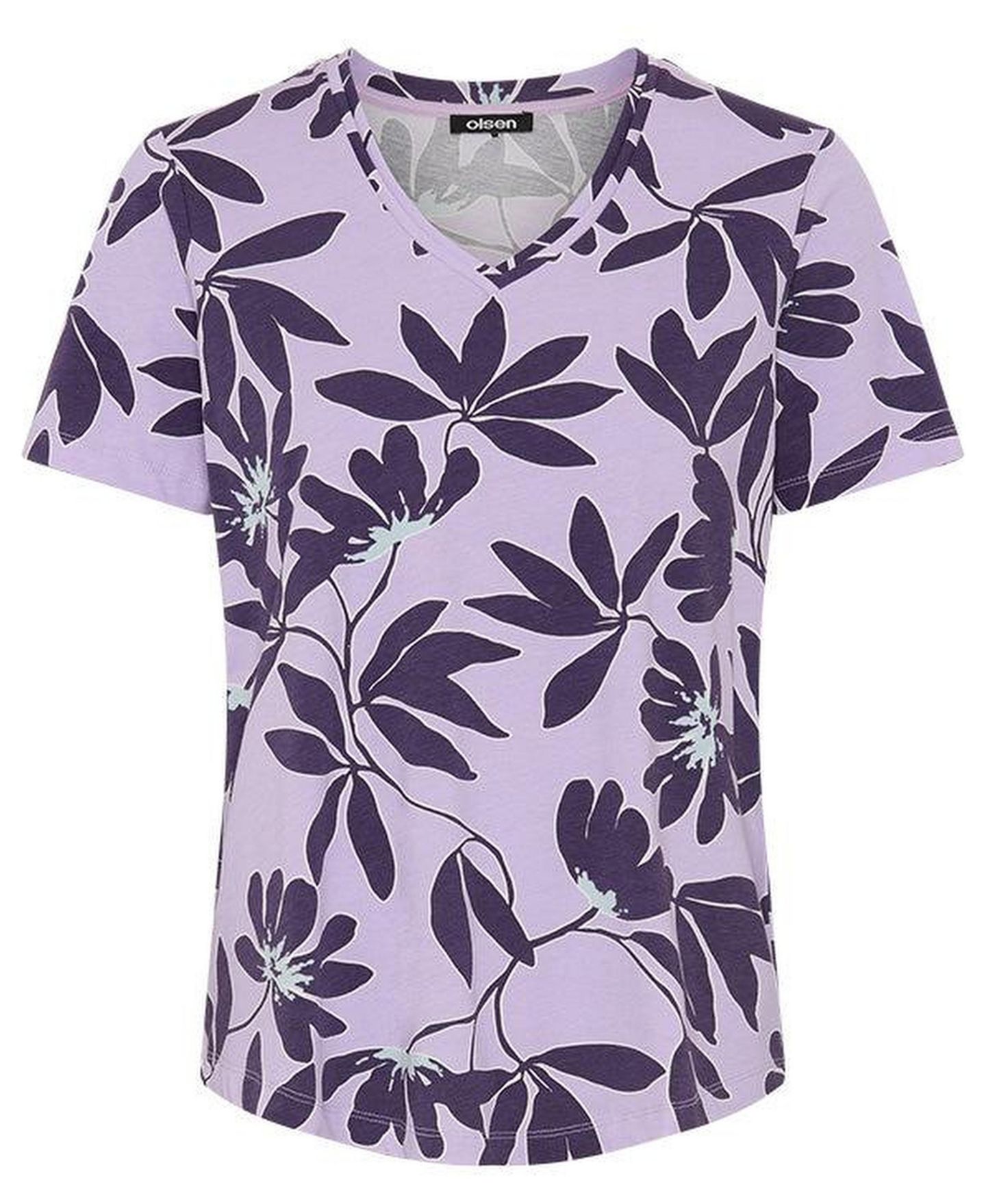 Женская футболка Olsen Magnolia Print, цвет: Фиолетовый — фото 2