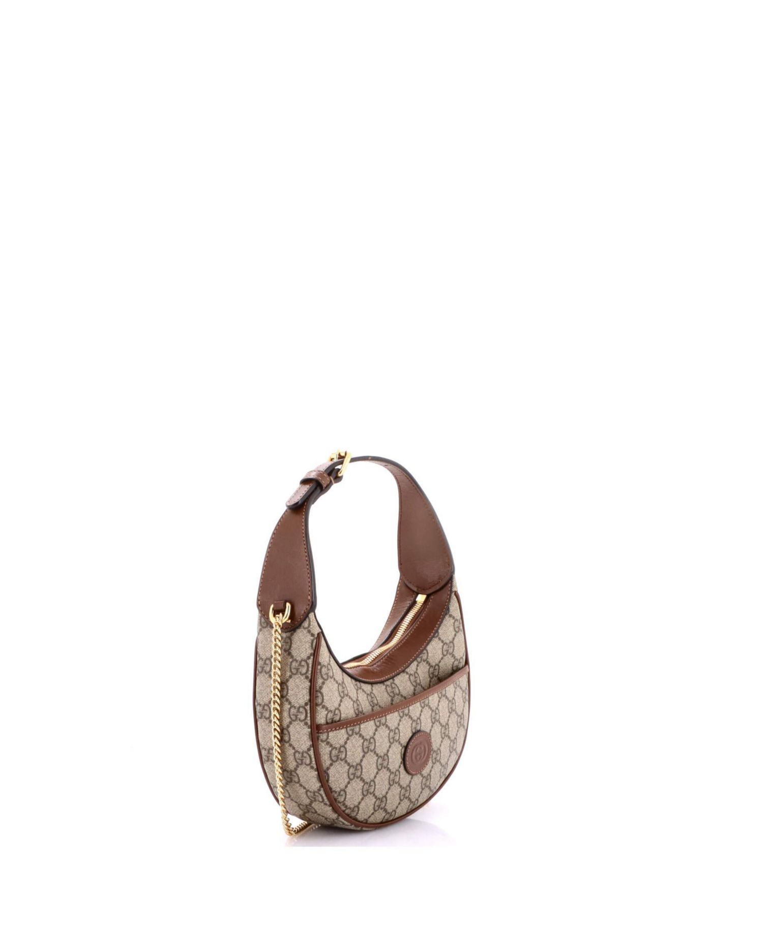 Mini Interlocking G Patch Half Moon Hobo GG Coated Canvas