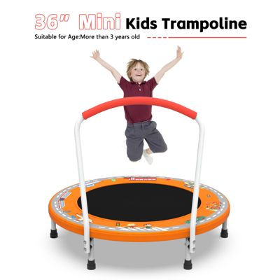 Mini Trampoline for Kids Indoor Outdoor Trampoline with Handle Fun for Kids