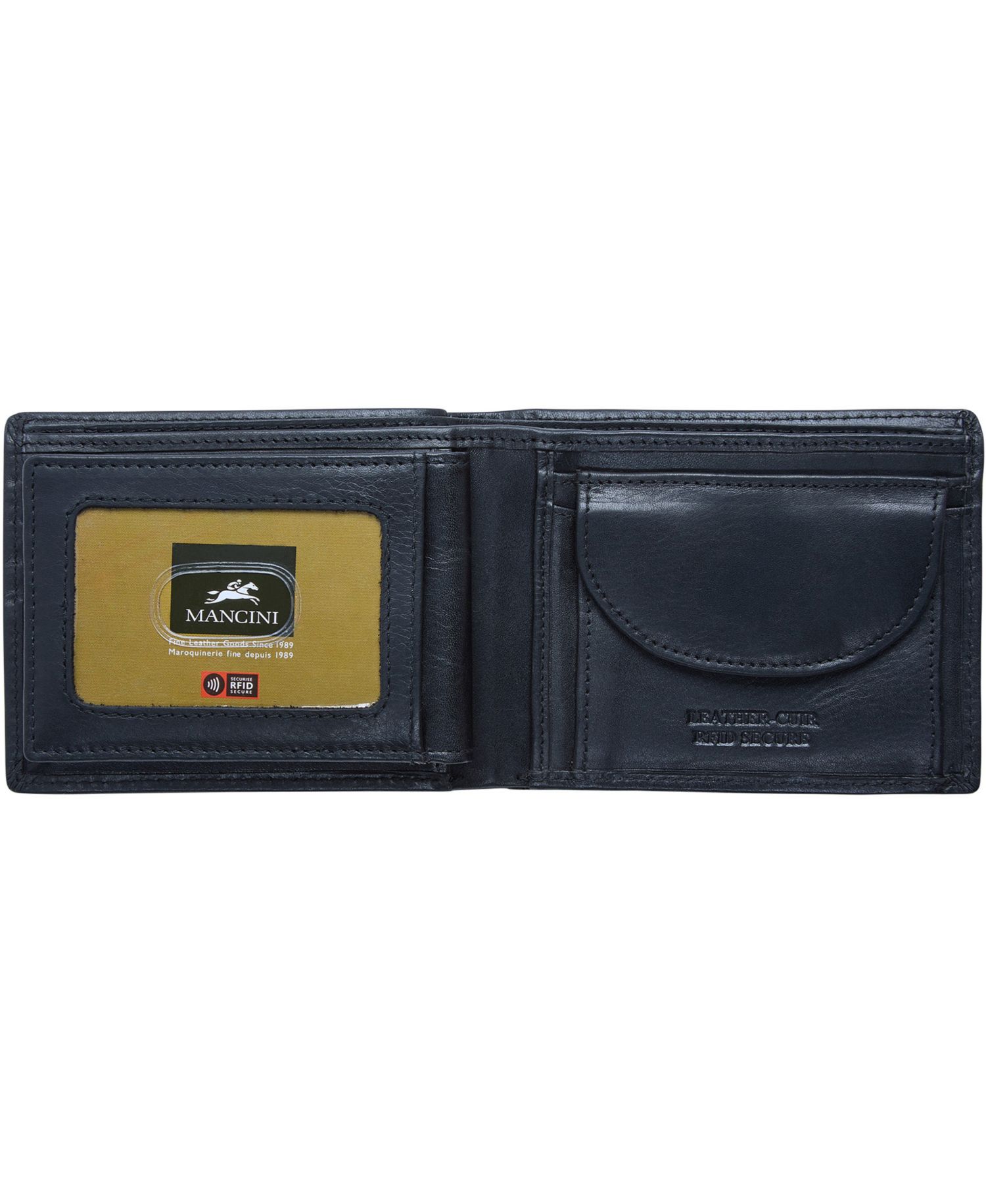 Men's Boulder Collection RFID Secure Wallet with Removable Passcase and Coin Pocket