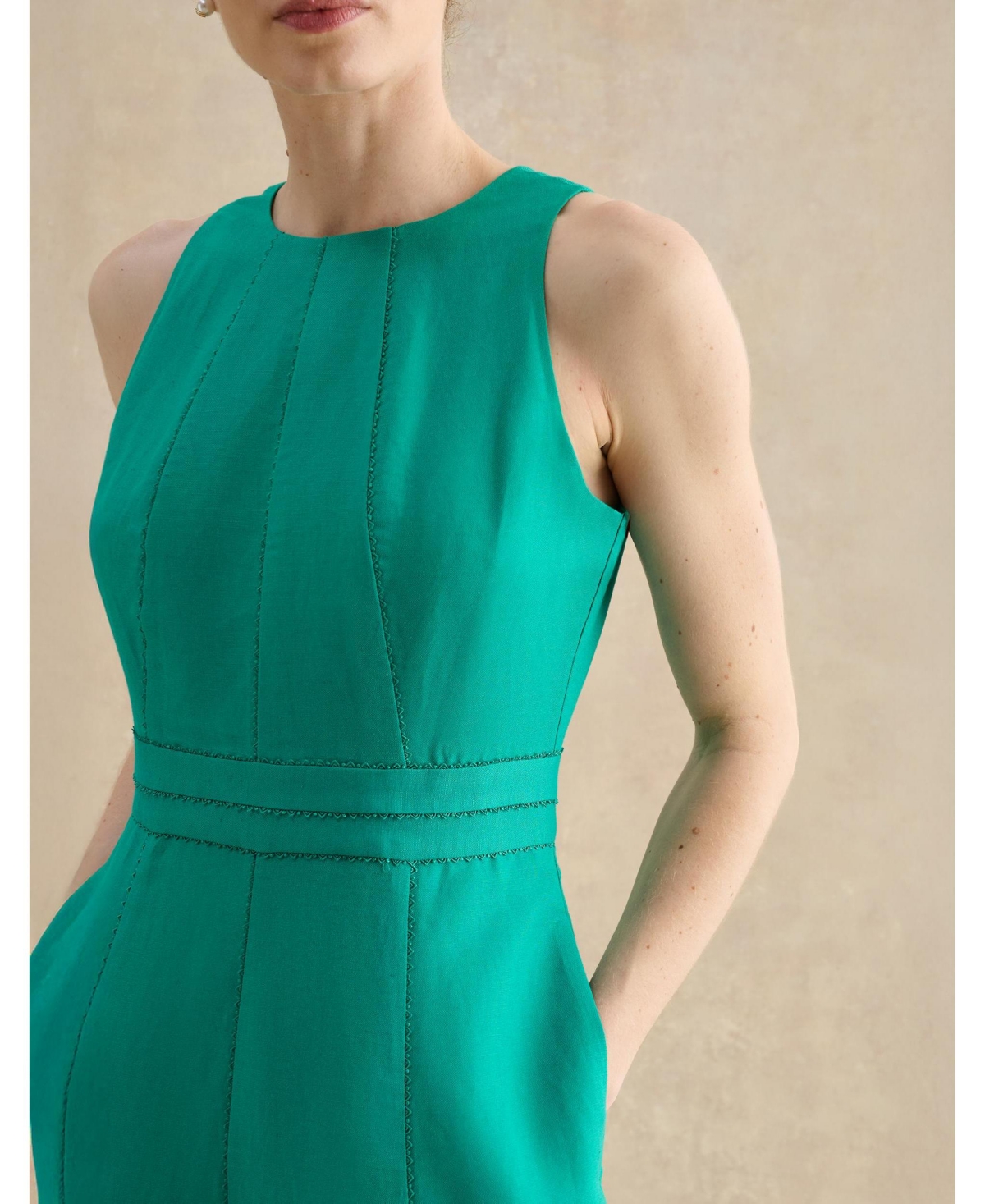 Hobbs London Women's Harewood Sleeveless Fit Flare Dress
