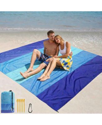Beach Blanket Outdoor Waterproof Sandproof Beach Mat Picnic Blanket Camping in Hiking 79 X 83