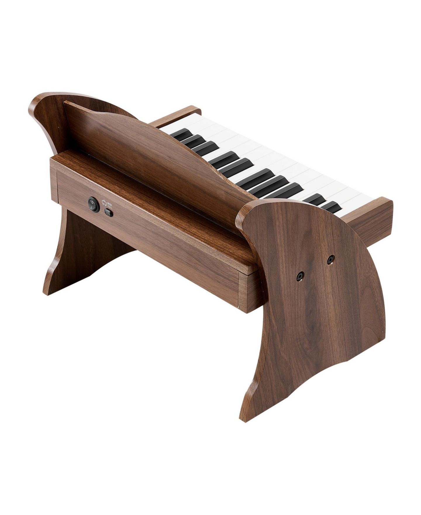 Детские игрушки Mecale 25 Key Wooden Piano with Music Stand, 2-Piece Musical Toy, Ages 3+, цвет: Коричневый — фото 10