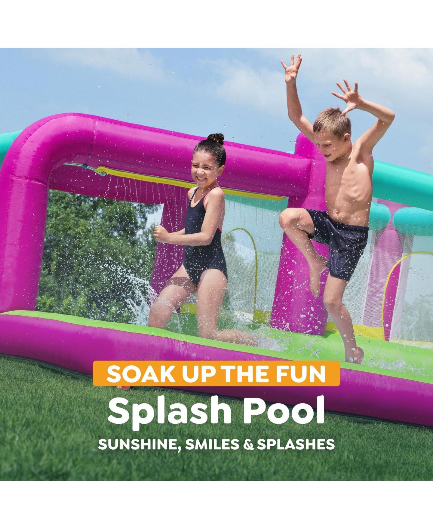Детская игрушка Bestway H2OGO! Bouncin' Bay Inflatable Mega Water Park, 12' L x 11'2" W x 5' H, от 3 лет, цвет: Assorted Pre-Pack — фото 2
