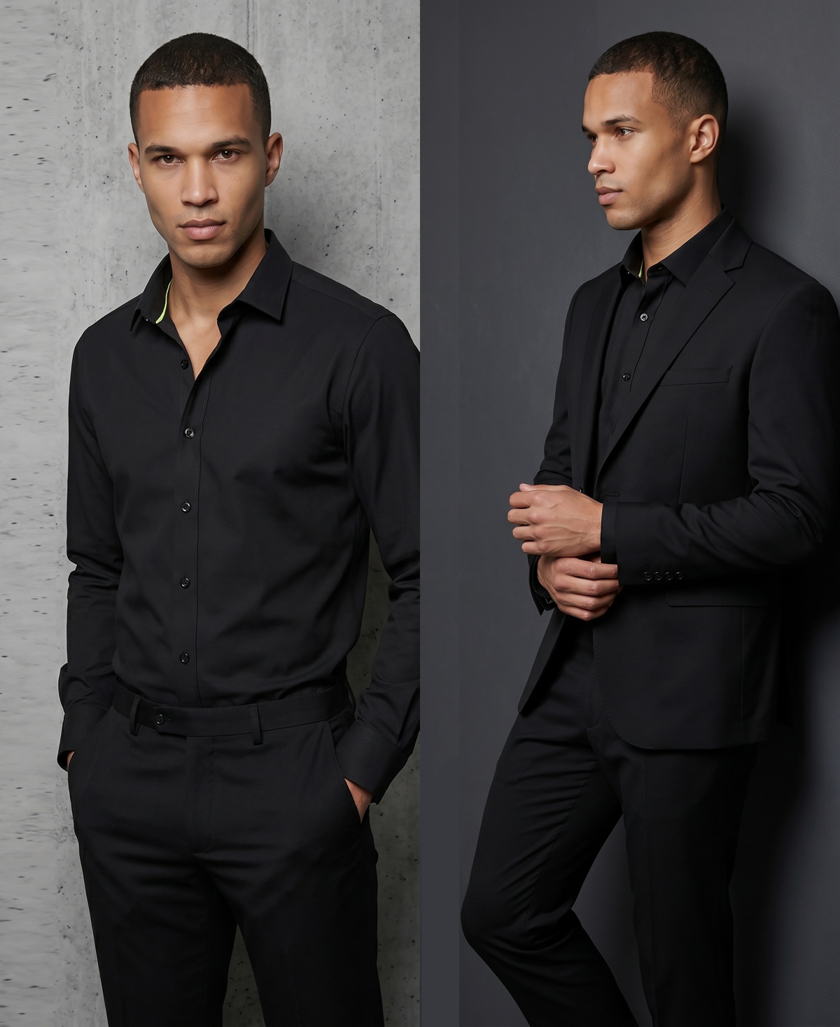 Tom Baine Men's Performance Stretch Solid Button Down Shirt