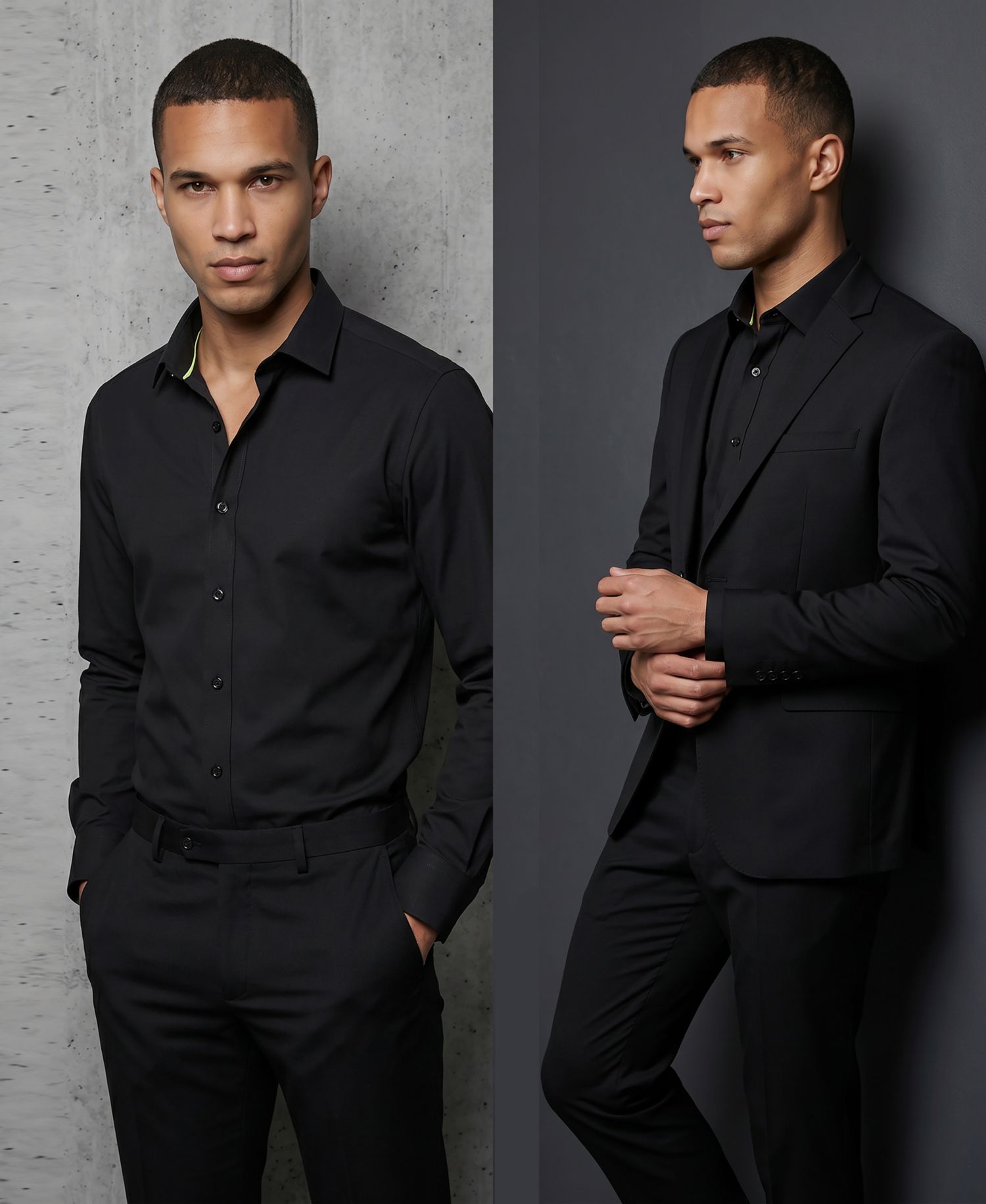 Men's Performance Stretch Solid Button-Down Shirt
